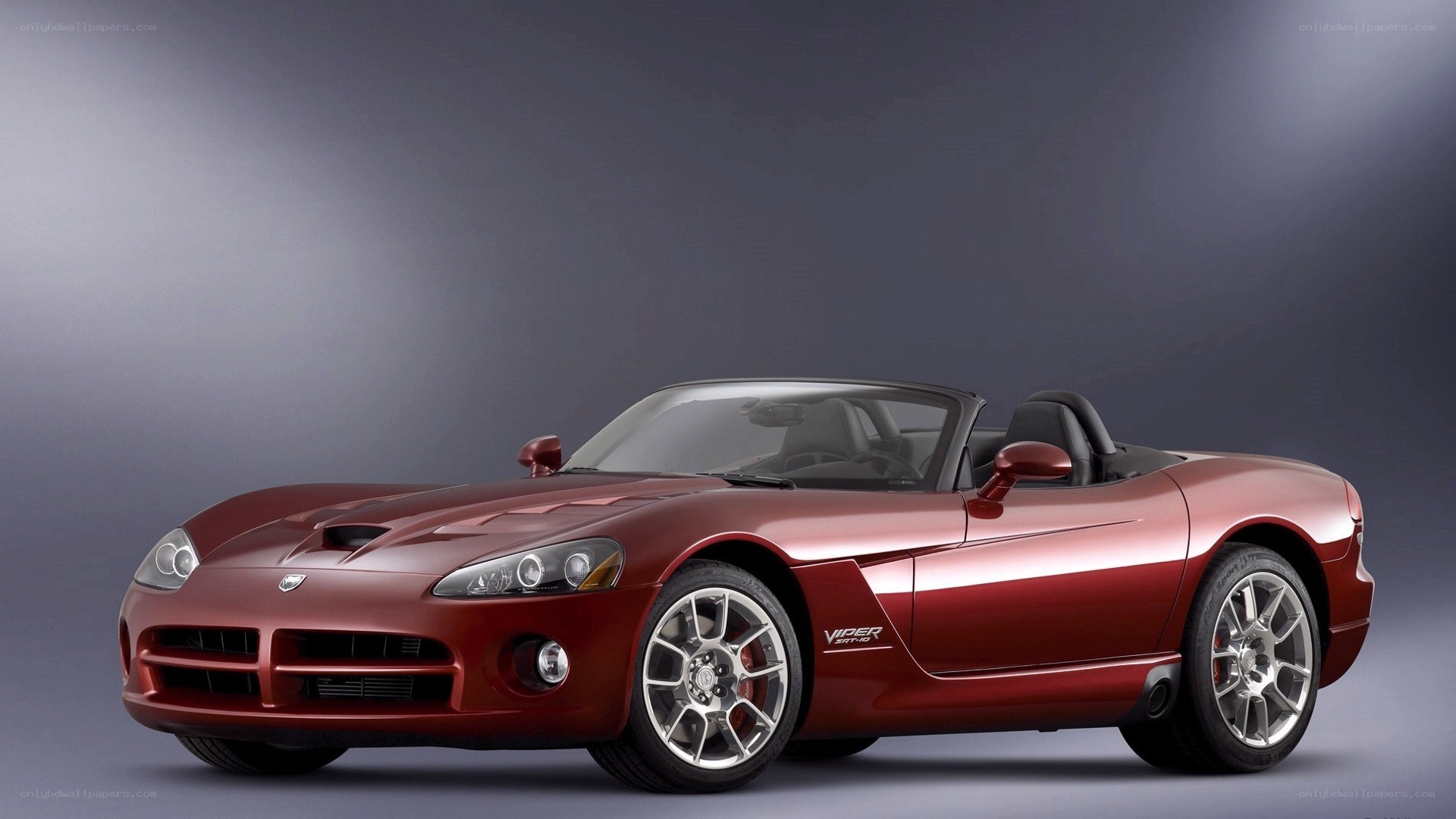 Red Dodge Viper convertible