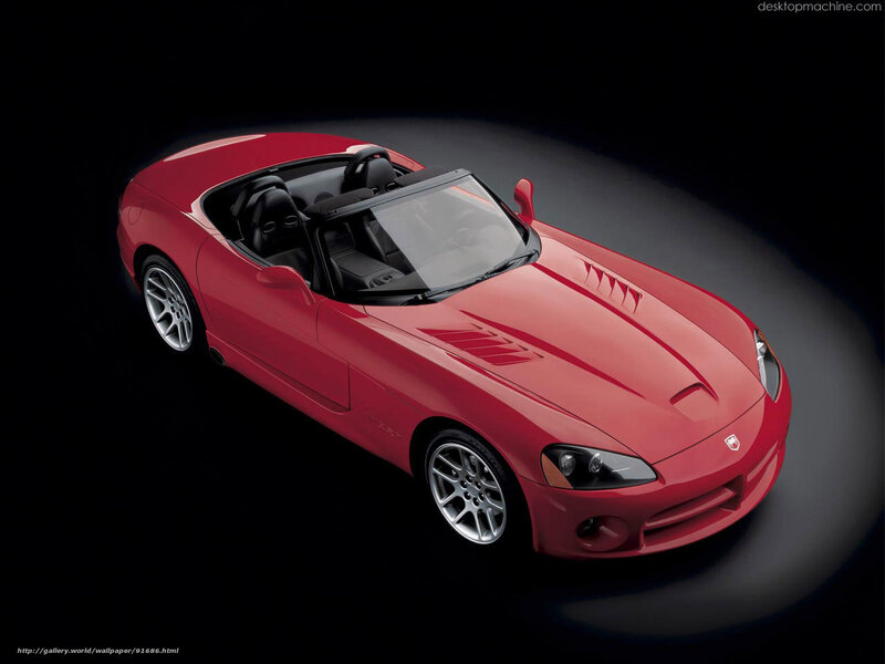 Red Dodge Viper Convertible — Dramatic, Photograph, Car