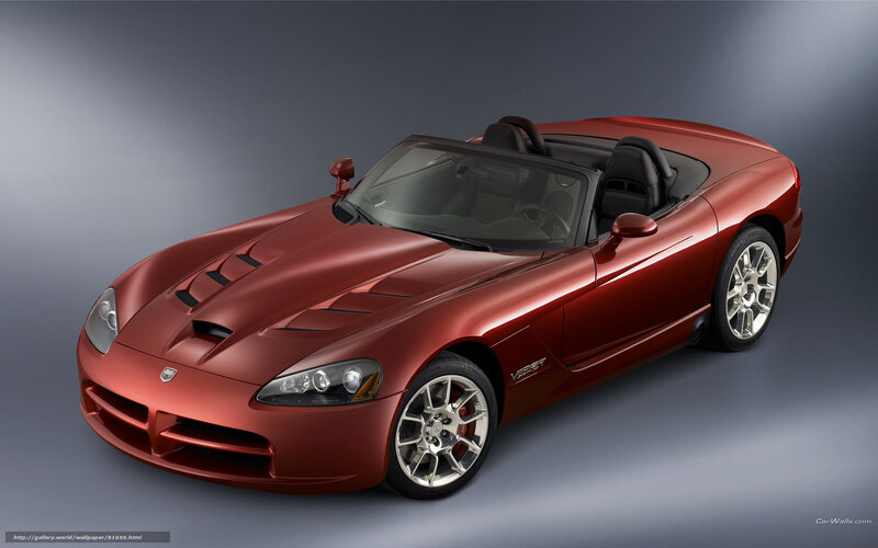 Red Dodge Viper Convertible — Dramatic, Photograph