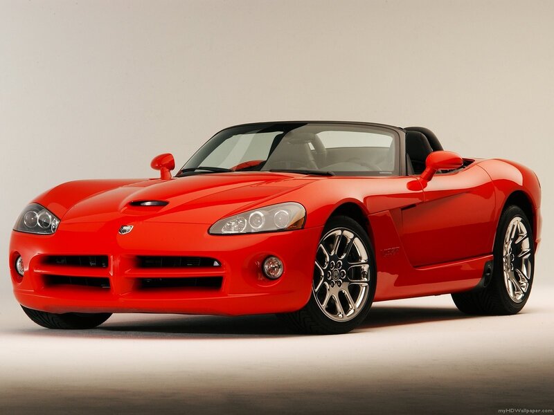 Red Dodge Viper Convertible — Neutral, Photograph, Car, Wheels, Black