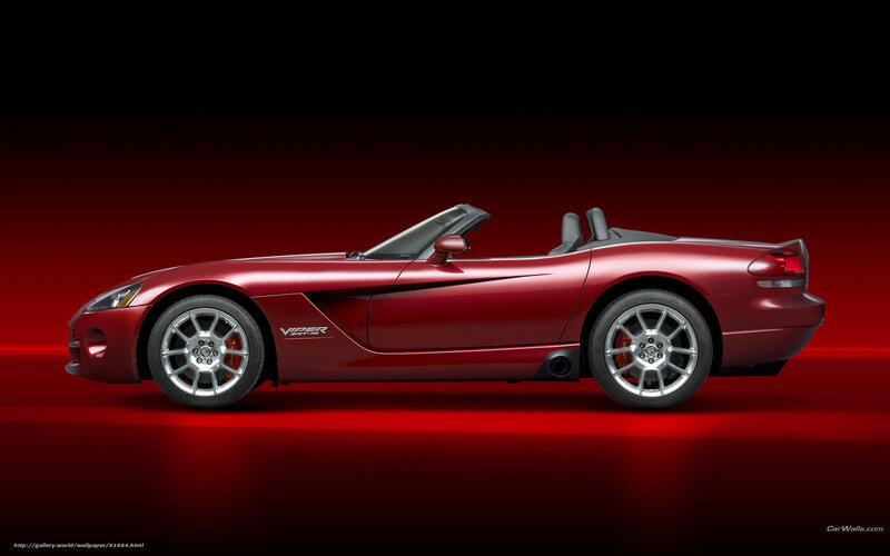 Red Dodge Viper convertible