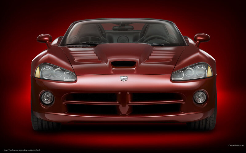 Red Dodge Viper — Dramatic