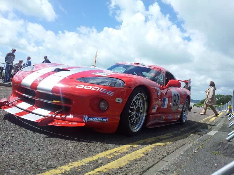 Red Dodge Viper Race Car — Outdoor