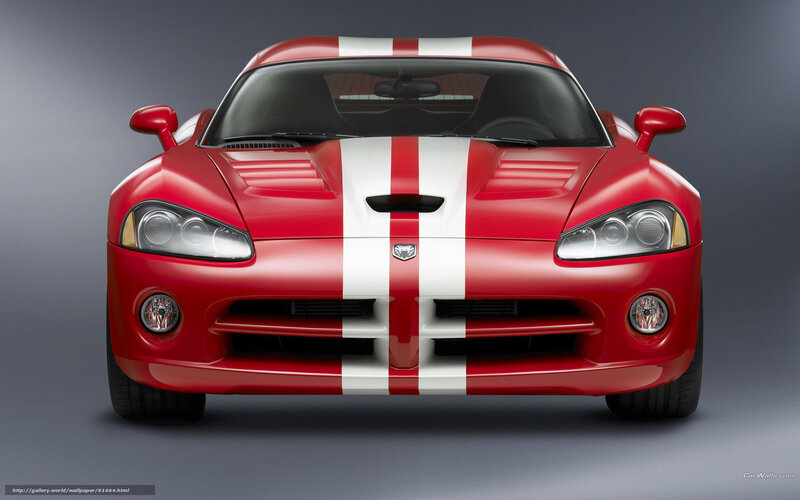 Red Dodge Viper sports car