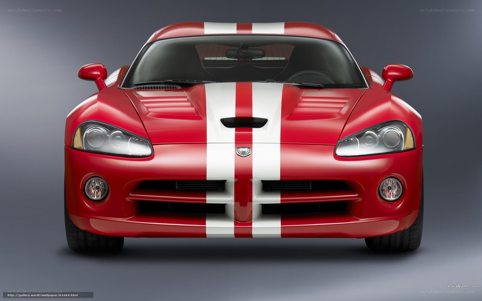 Red Dodge Viper sports car