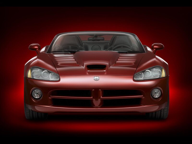 Red Dodge Viper sports car