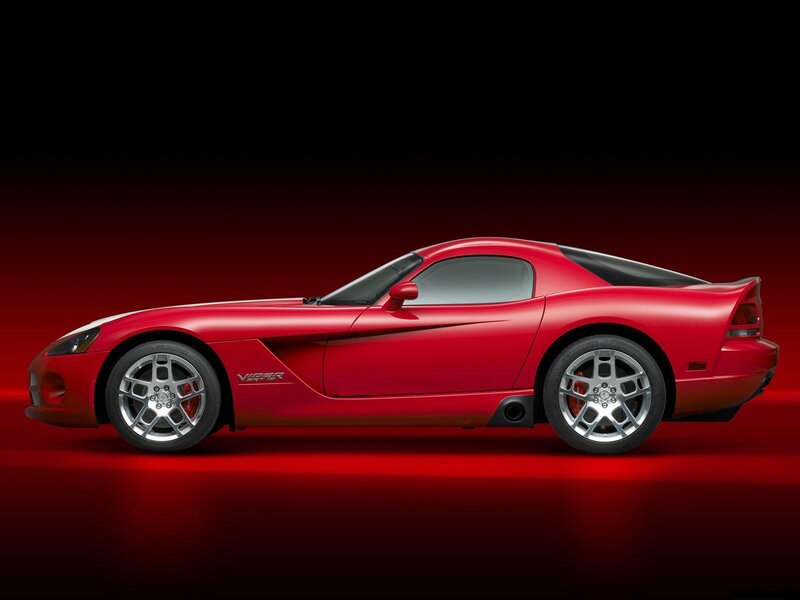 Red Dodge Viper sports car