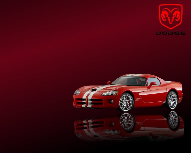 Red Dodge Viper sports car