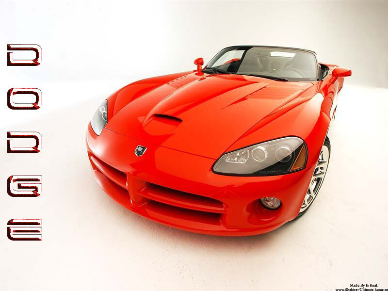 Red Dodge Viper sports car