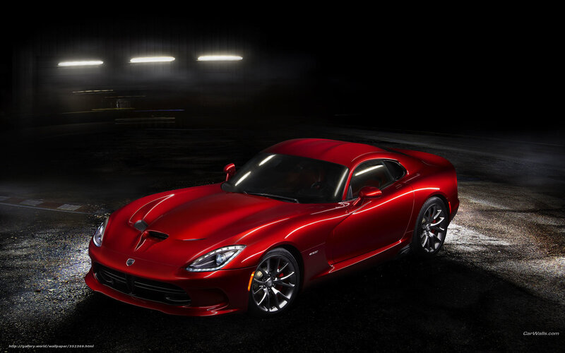Red Dodge Viper sports car
