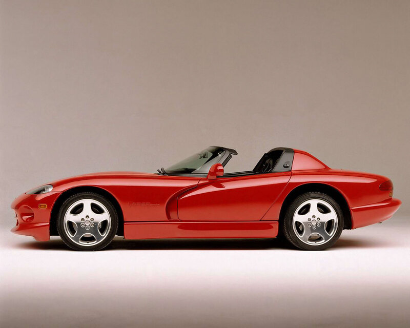 Red Dodge Viper sports car