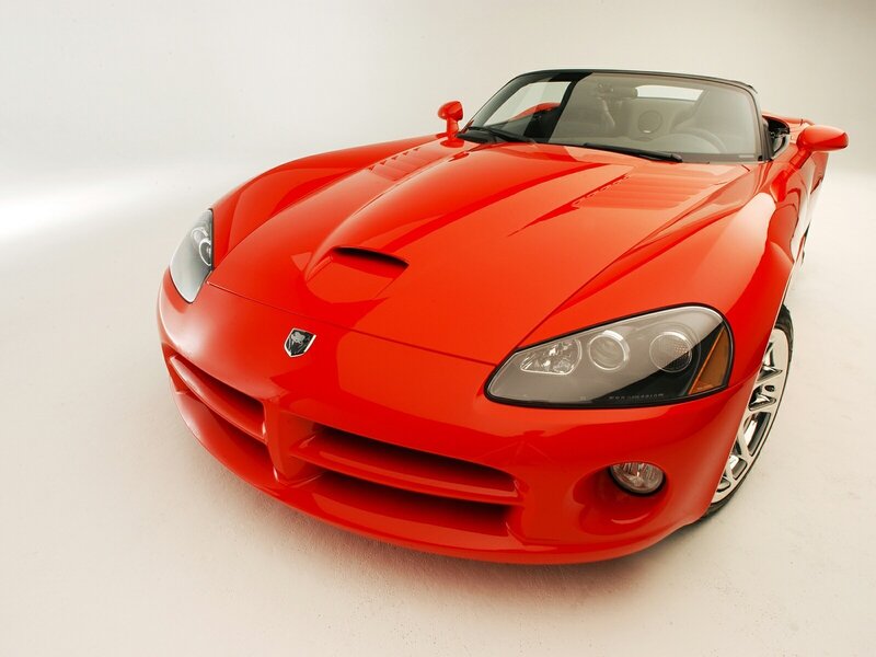 Red Dodge Viper sports car