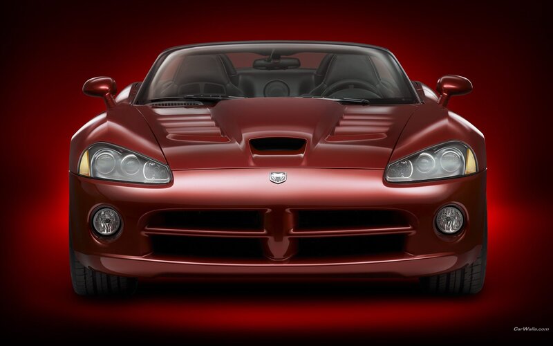 Red Dodge Viper sports car