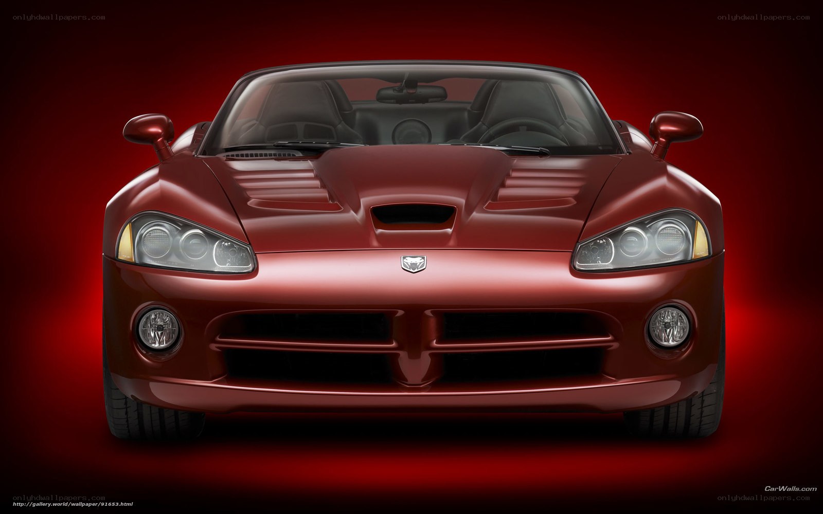 Red Dodge Viper sports car