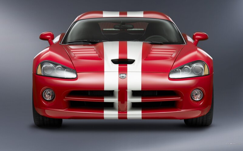 red dodge viper sports car