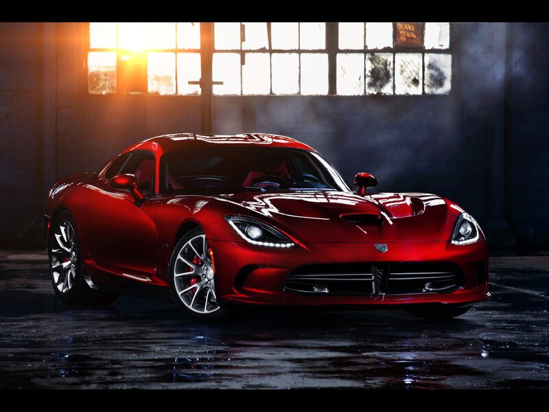 Red Dodge Viper sports car