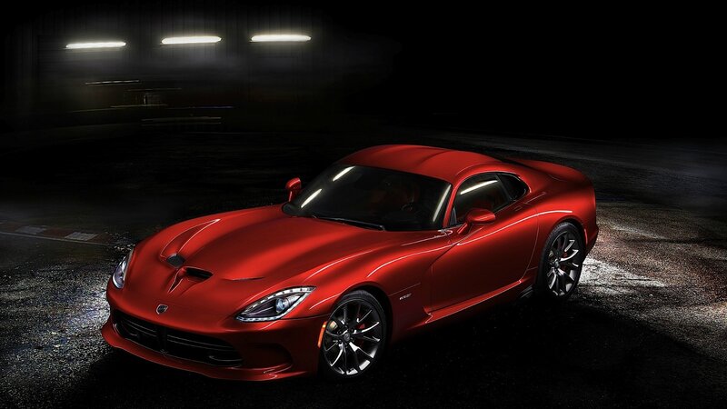 Red Dodge Viper sports car