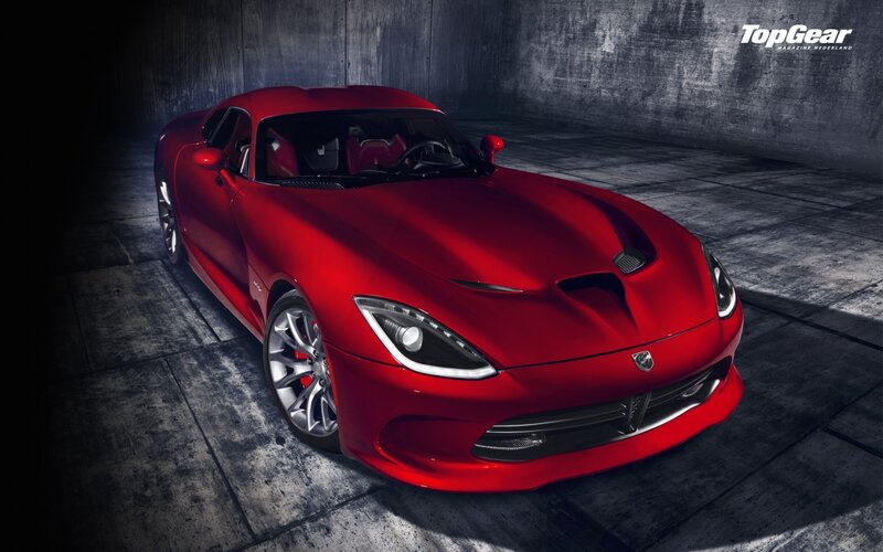 Red Dodge Viper sports car