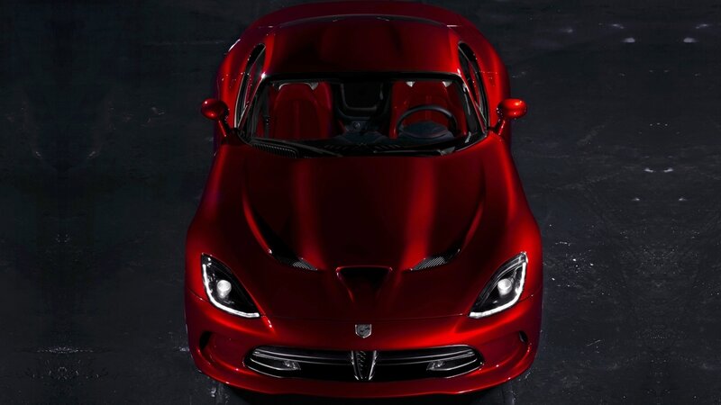 Red Dodge Viper sports car