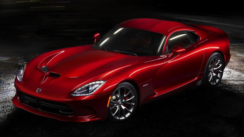 Red Dodge Viper sports car