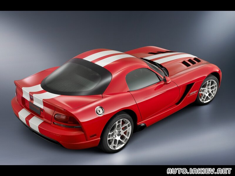 Red Dodge Viper sports car