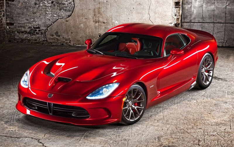 Red Dodge Viper sports car