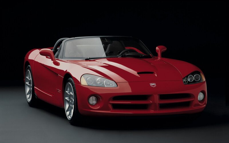 Red Dodge Viper sports car