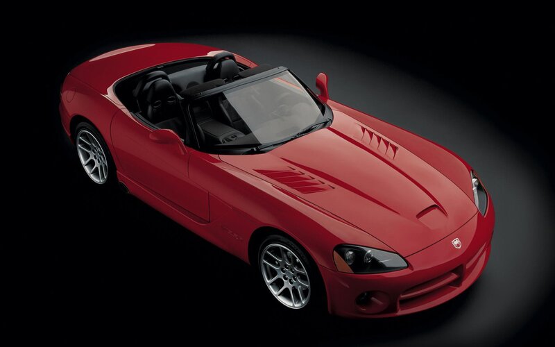 Red Dodge Viper sports car