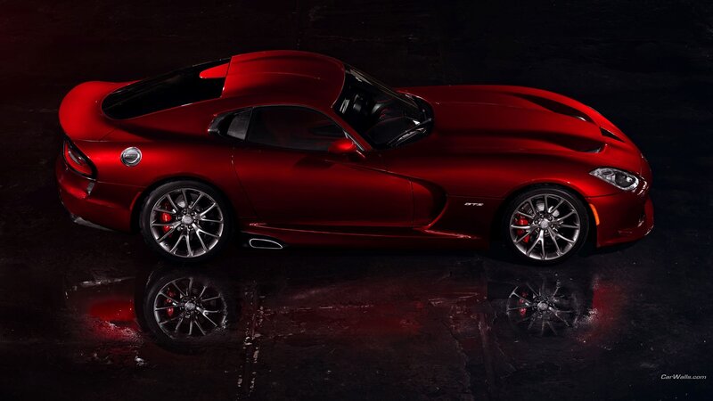 Red Dodge Viper sports car
