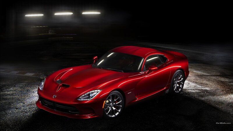 Red Dodge Viper sports car