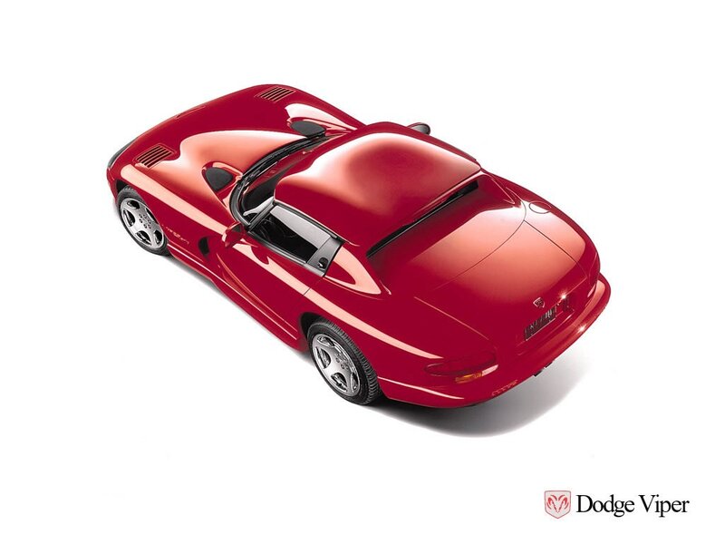 Red Dodge Viper sports car