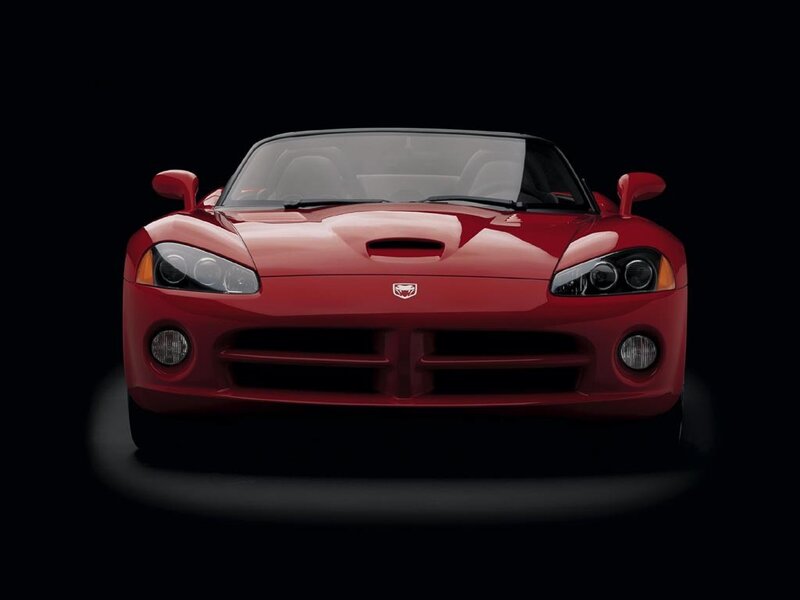 Red Dodge Viper sports car