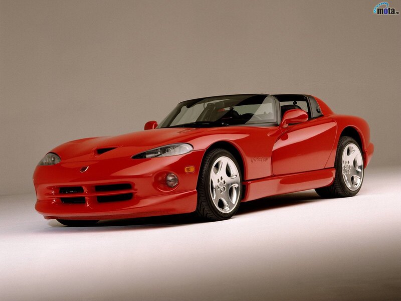 Red Dodge Viper sports car