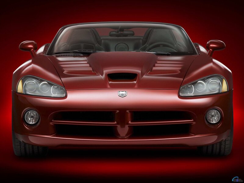 Red Dodge Viper sports car