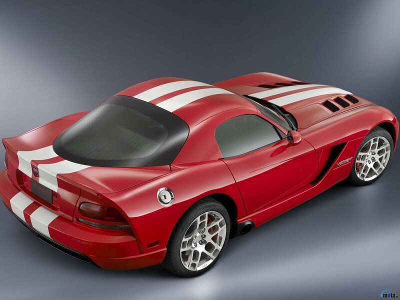 Red Dodge Viper sports car
