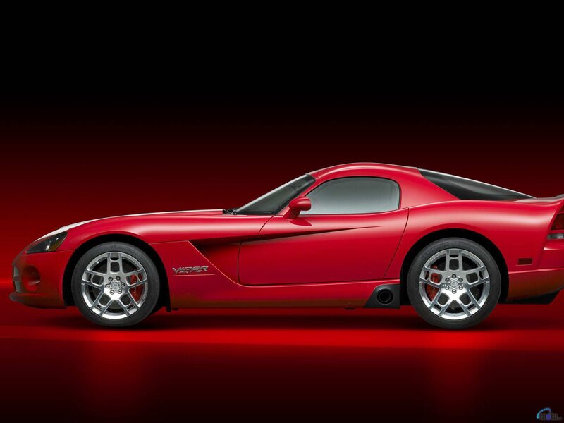 Red Dodge Viper sports car