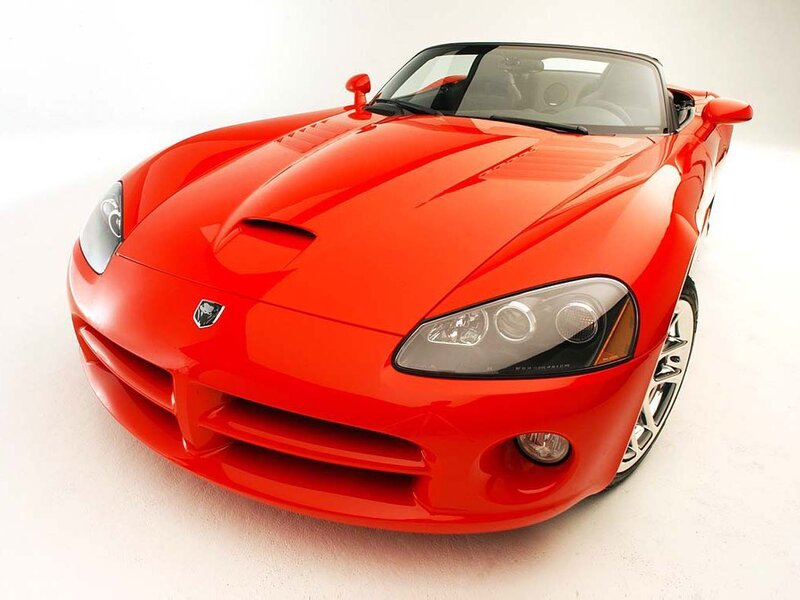Red Dodge Viper sports car