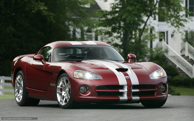 Red Dodge Viper sports car