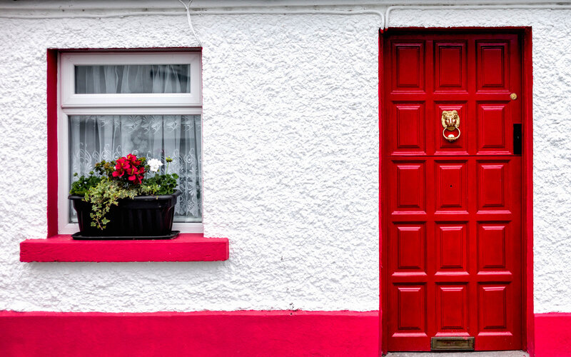 Red Door and Window