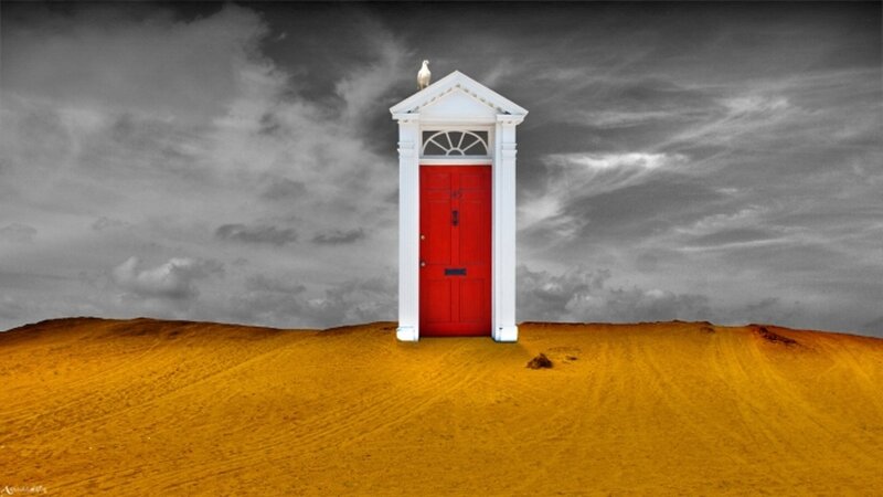 Red Door in Desert