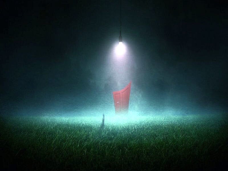 Red Door in Grass