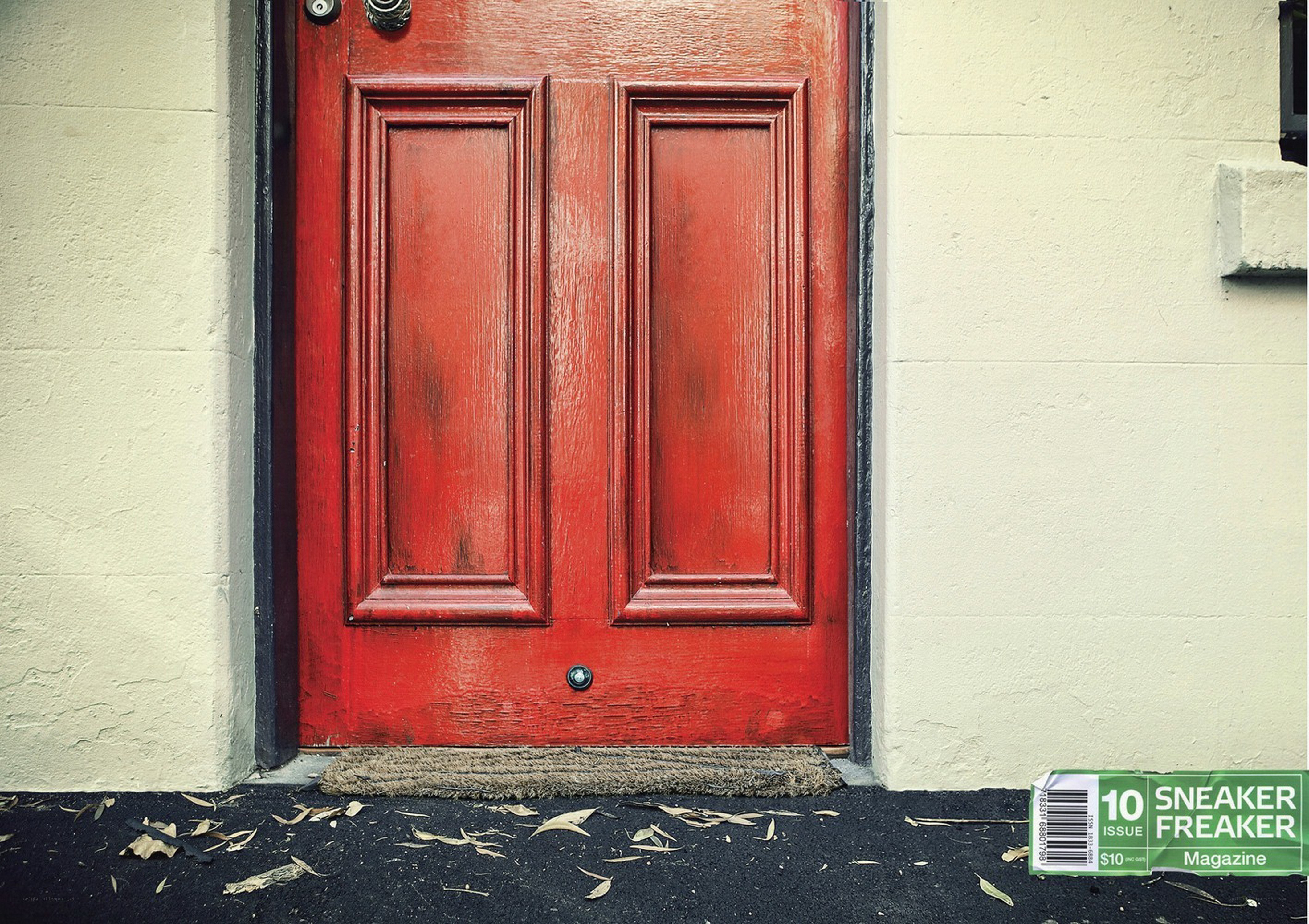 red door with magazine watermark