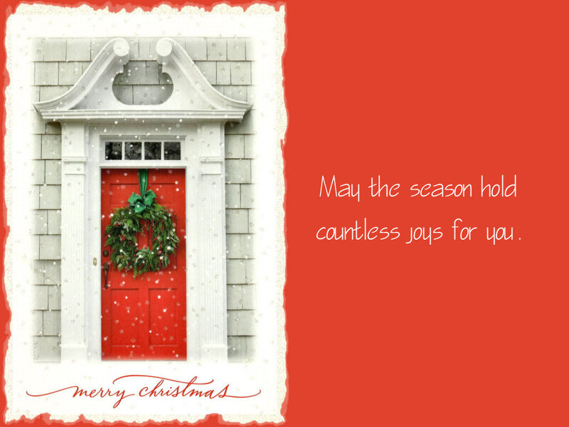 Red Door with Wreath