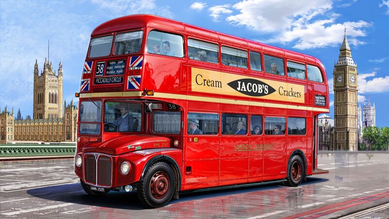 Red Double-decker Bus — Bright