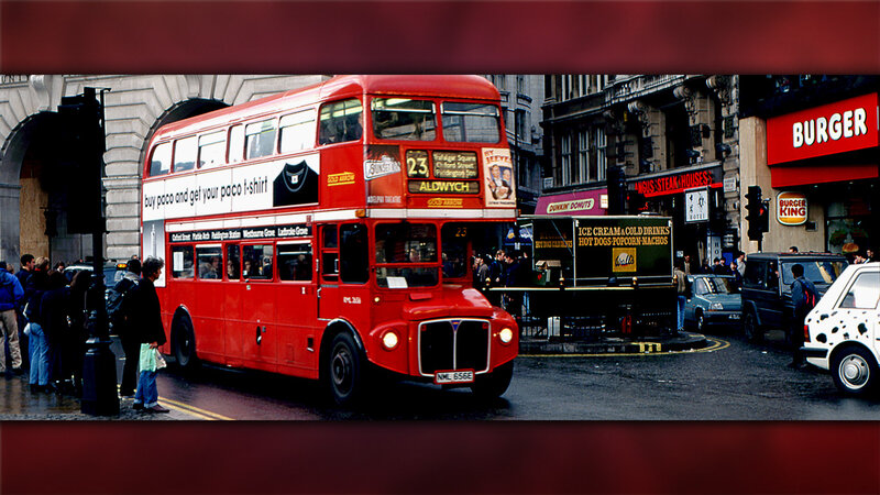 Red Double-decker Bus — Busy