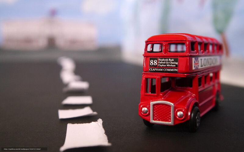 Red Double-decker Bus — Calm, Photograph