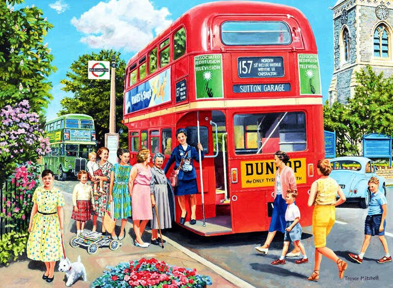 Red Double-decker Bus — Cheerful