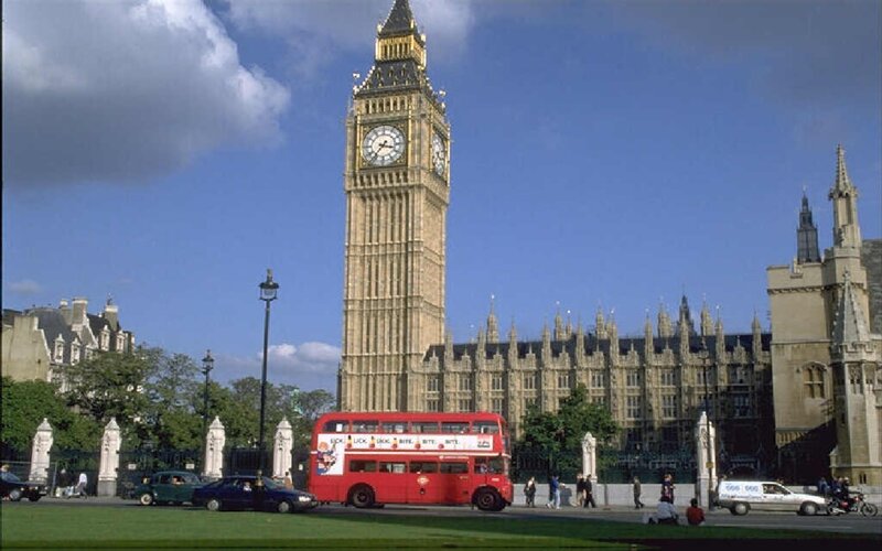 Red Double-decker Bus — Daytime