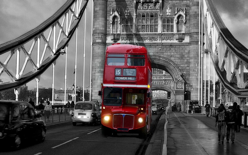 Red Double-decker Bus — Dramatic
