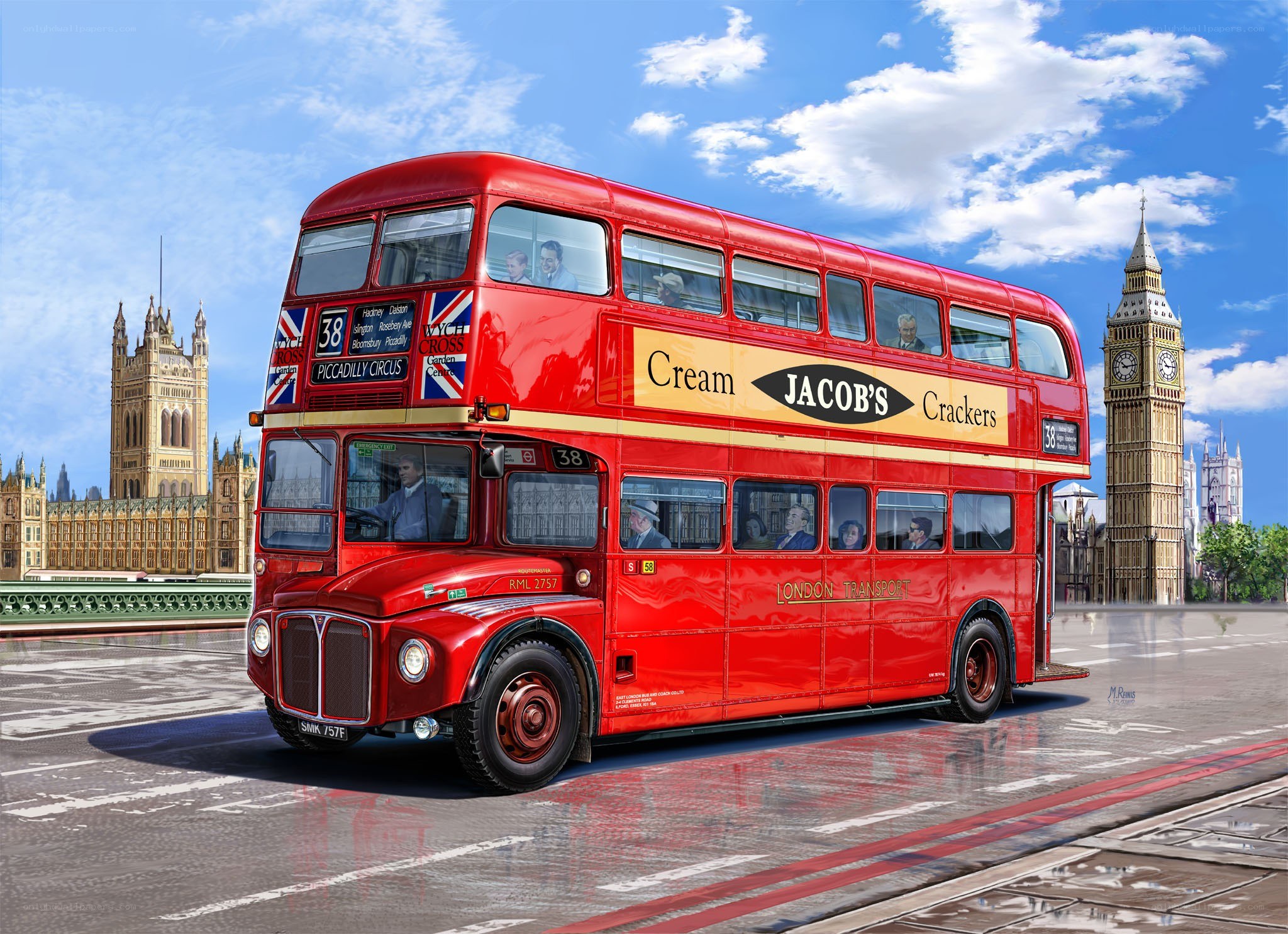 Red double-decker bus in London